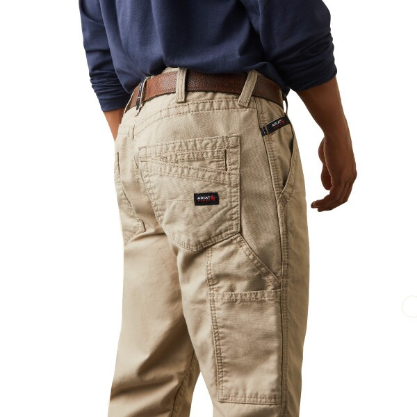 Ariat FR M4 Relaxed Workhorse Boot Cut Pant in Khaki